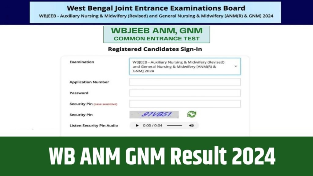 WB ANM GNM Result 2024, Scorecard, Merit List Available Soon @wbjeeb.nic.in