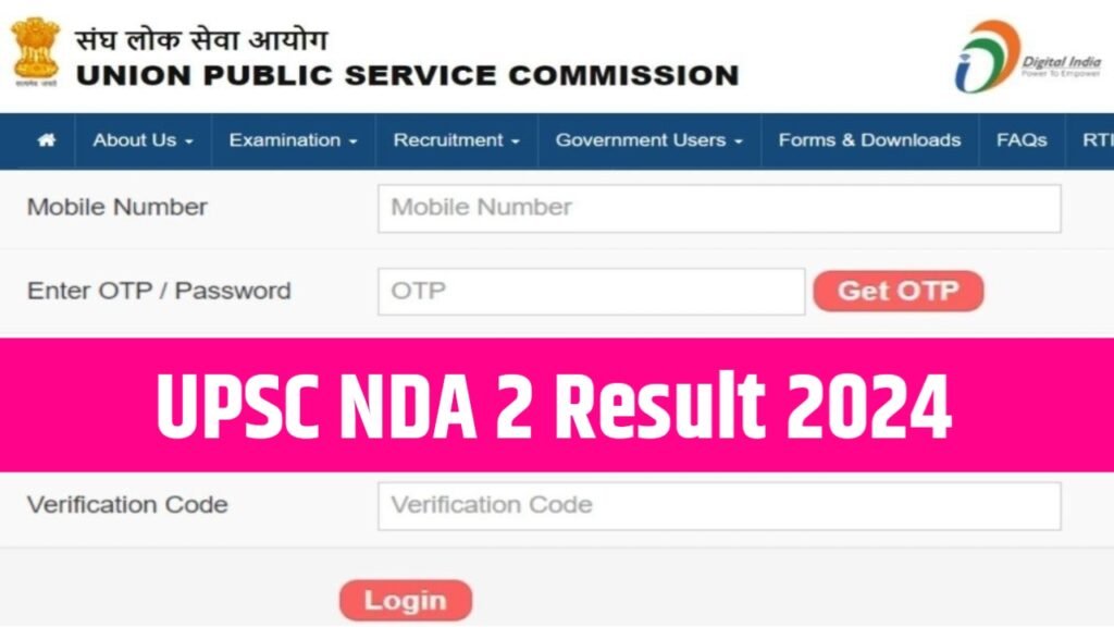 UPSC NDA 2 Result 2024, Cut off Marks, Merit List & Qualifying Marks @upsc.gov.in