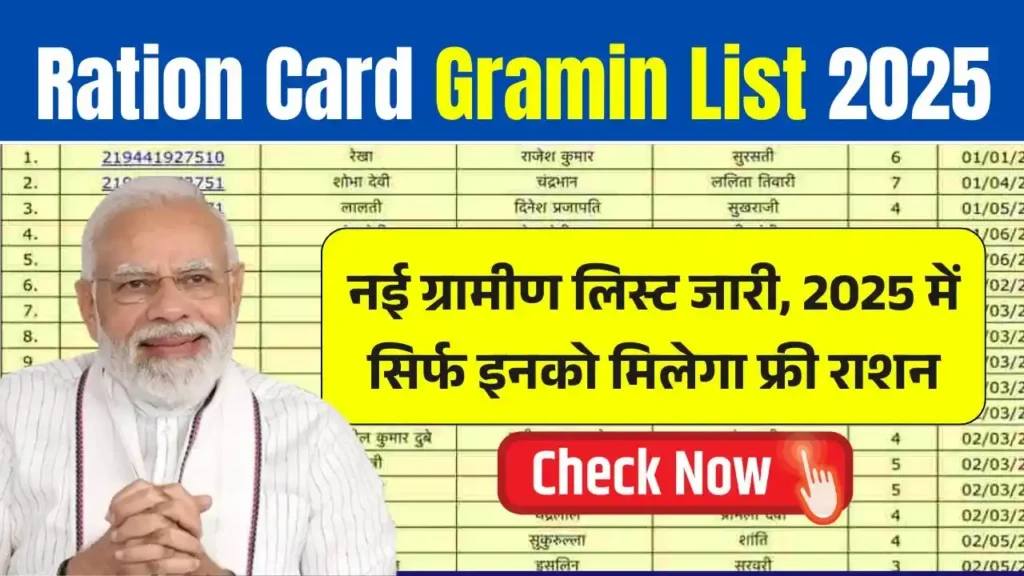 Ration Card Gramin List 2025: सिर्फ इनको मिलेगा फ्री राशन, राशन कार्ड की ग्रामीण लिस्ट जारी