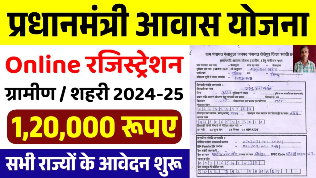 PM Awas Yojana Registration Start: पीएम आवास योजना के ऑनलाइन रजिस्ट्रेशन शुरू